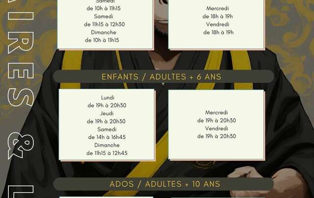 HORAIRES et LIEUX D'ENTRAINEMENT